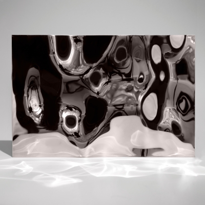 Декоративная нержавеющая сталь 3D Mirror Water Ripple Big Brown
