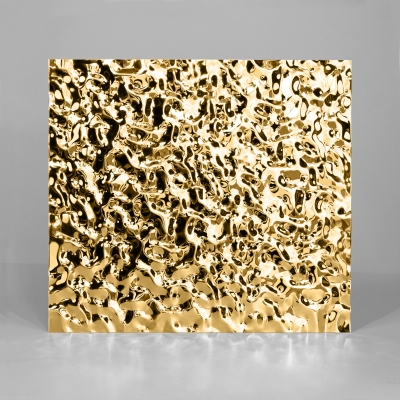 Декоративная нержавеющая сталь 3D Mirror Water Ripple Small Gold