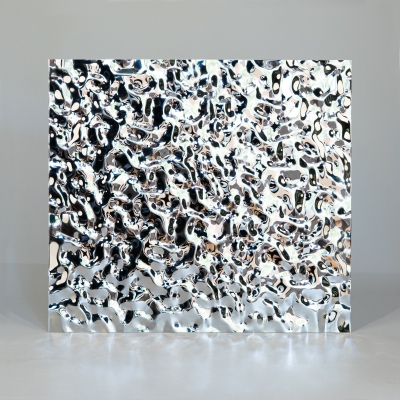 Декоративная нержавеющая сталь 3D Mirror Water Ripple Small Silver