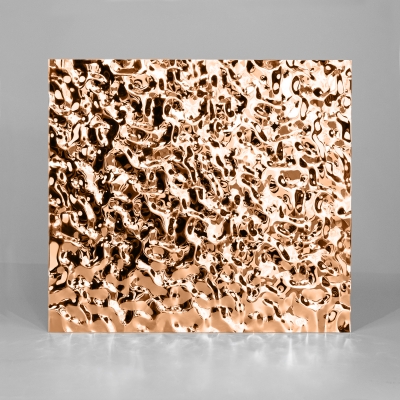Декоративная нержавеющая сталь 3D Mirror Water Ripple Small Copper