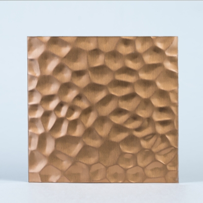Декоративная нержавеющая сталь 3D Matt Honeycombs Rose Gold Big