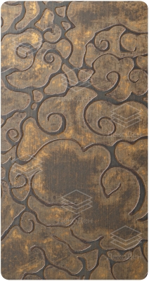 Декоративная нержавеющая сталь Vintage luxury Golden round pattern