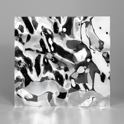 Декоративная нержавеющая сталь 3D Mirror Water Ripple Middle Silver