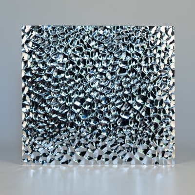 Декоративная нержавеющая сталь 3D Mirror Dragon skin Silver Middle