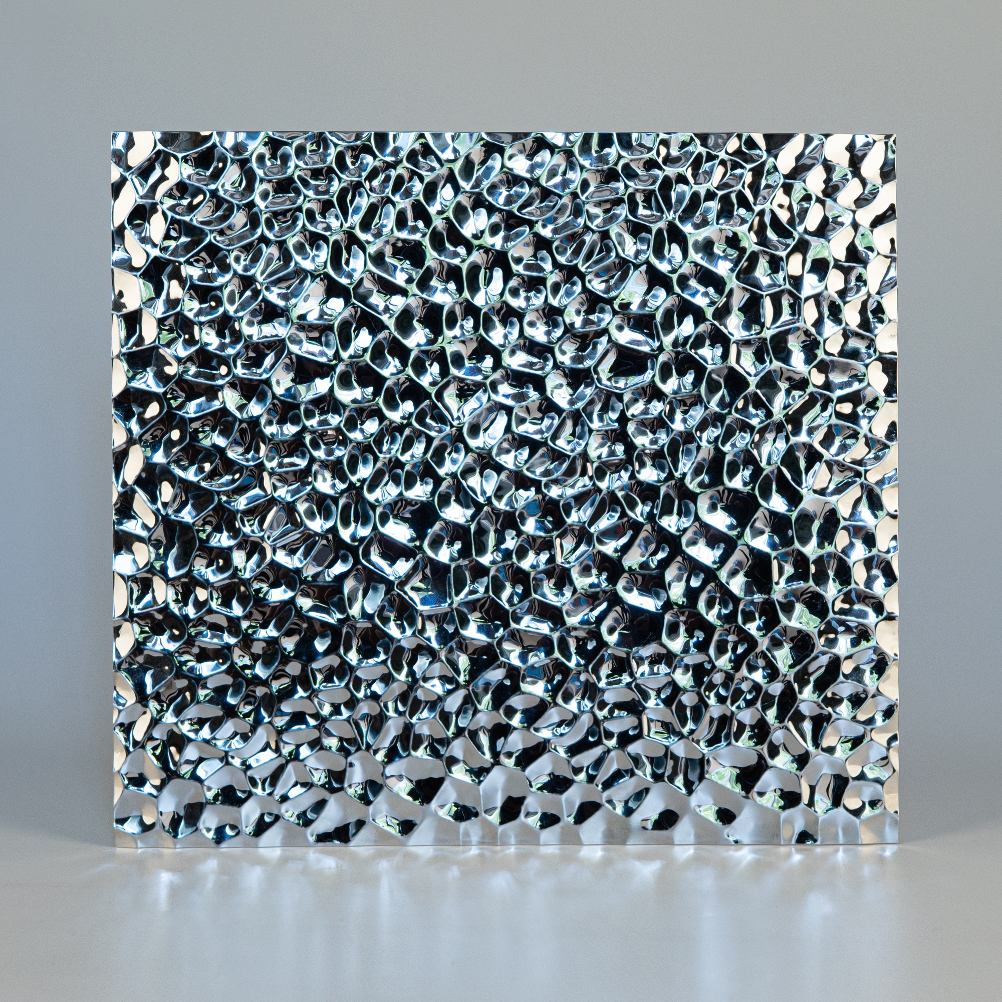 Декоративная нержавеющая сталь 3D Mirror Dragon skin Silver Middle