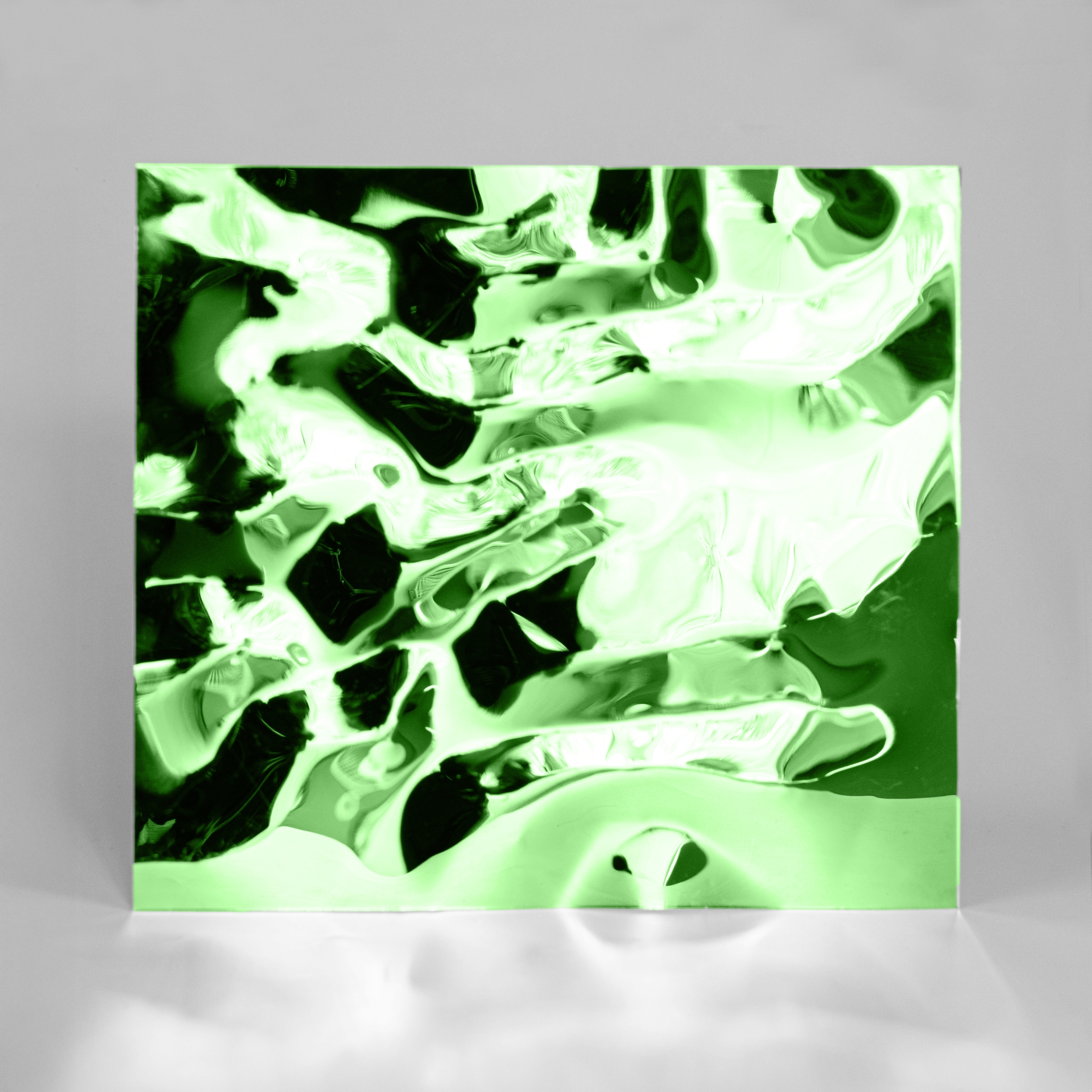 Декоративная нержавеющая сталь 3D Mirror Water Ripple flow move Green