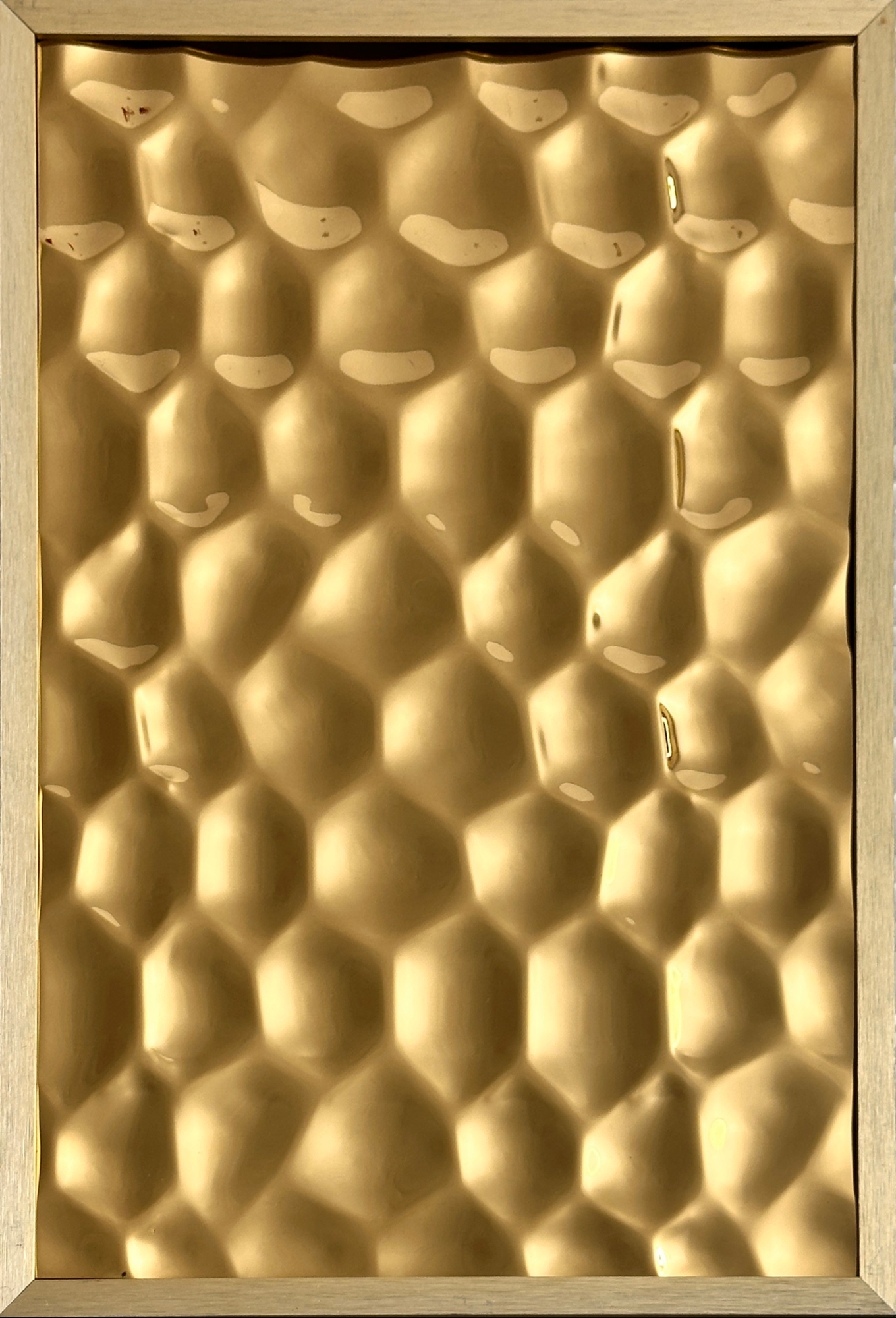 Декоративная нержавеющая сталь 3D Matt 3D Honeycombs Gold Middle