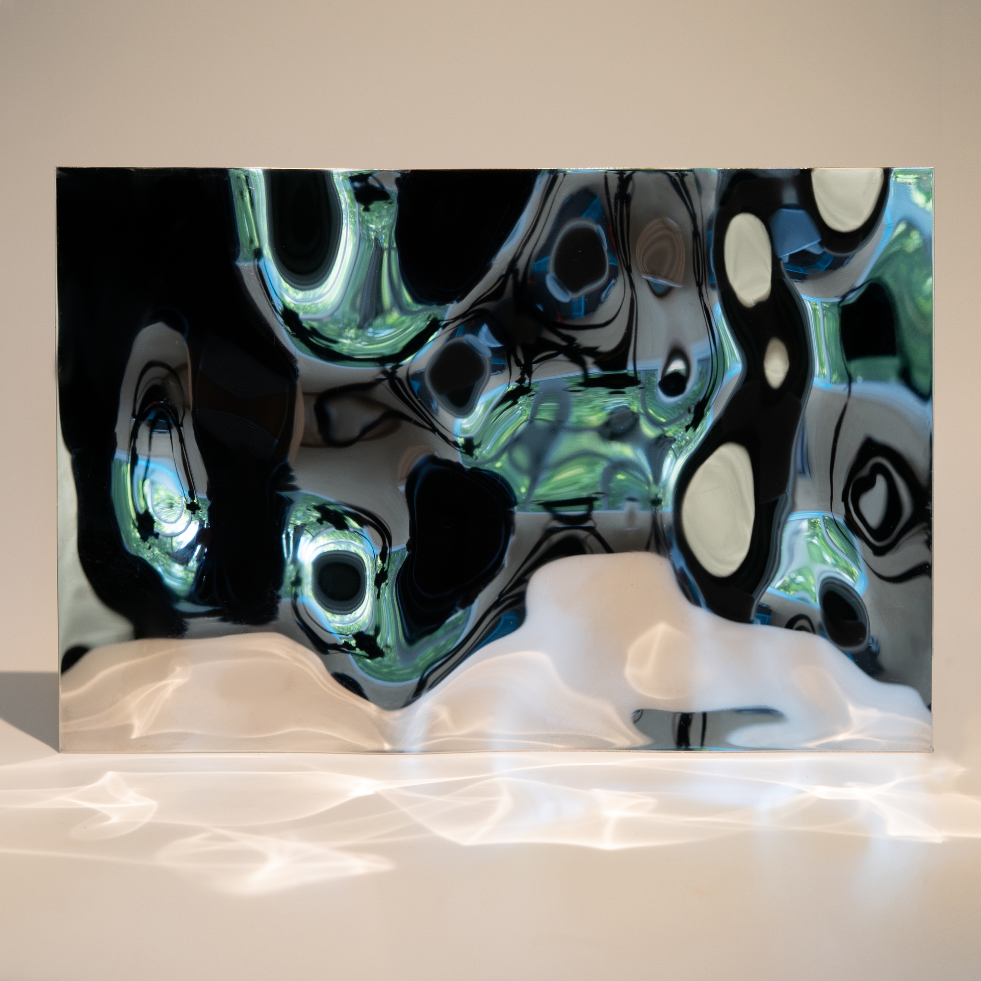 Декоративная нержавеющая сталь 3D Mirror Water Ripple Big Silver