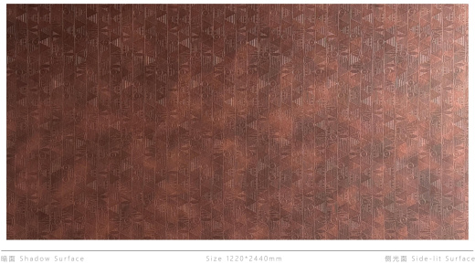 Декоративная нержавеющая сталь Vintage Triangle red