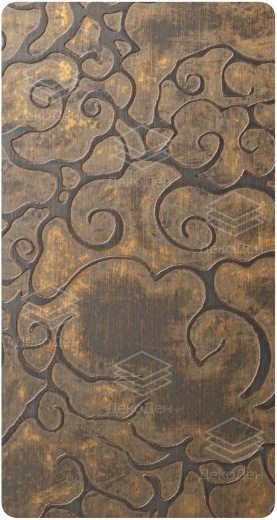 Декоративная нержавеющая сталь Vintage luxury Golden round pattern