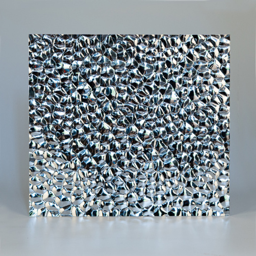 Декоративная нержавеющая сталь 3D Mirror Dragon skin Silver Middle А