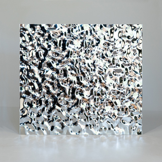 Декоративная нержавеющая сталь 3D Mirror Water Ripple Small Silver