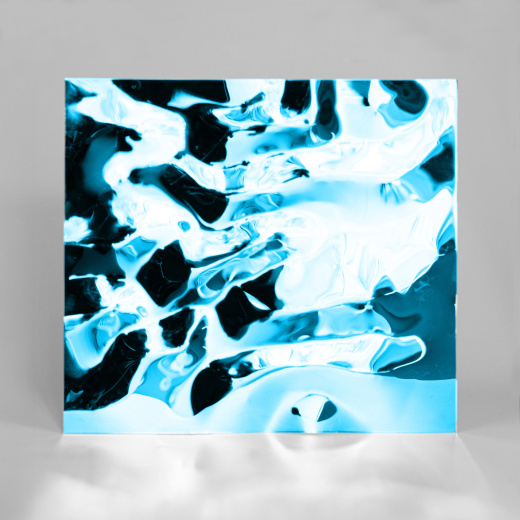 Декоративная нержавеющая сталь 3D Mirror Water Ripple flow move Blue