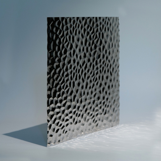 Декоративная нержавеющая сталь 3D Mirror Dragon skin Silver Middle