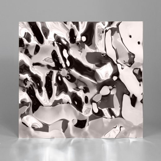 Декоративная нержавеющая сталь 3D Mirror Water Ripple Middle Brown